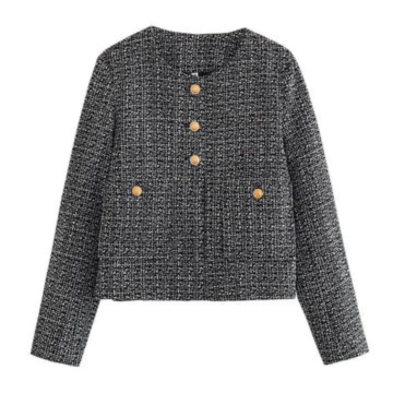 Rosy | Dames Elegant Jasje met Ronde Halslijn | Trendy Vrouwen Jas