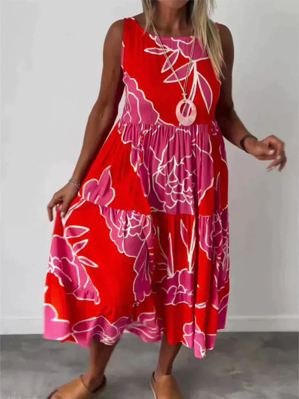 Macy | Dames Mouwloze Jurk met Print | Zomer Jurk voor Vrouwen