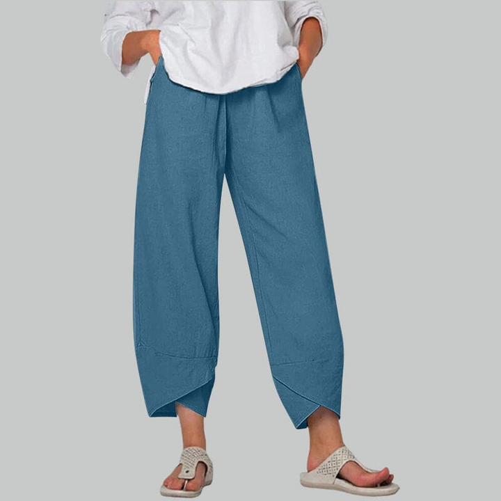 Elvira | Dames Broek | Lichte Katoenen en Linnen Vrouwen Zomer Comfort