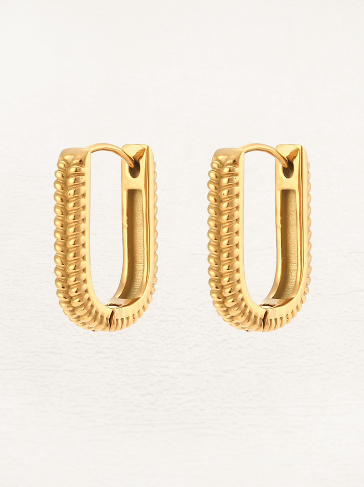 Zoella | Elegante Gouden Ovale Oorbellen | Stijlvolle Look