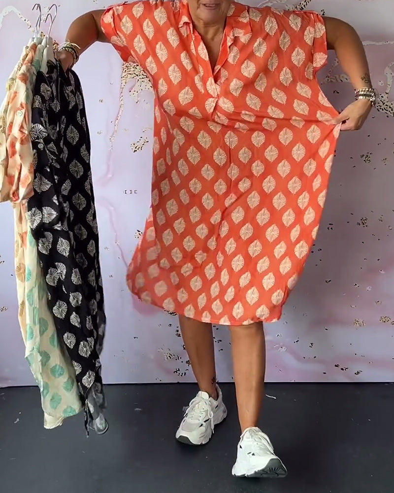 Vida | Luchtige Loose Fit Midi Jurk | Prachtige Zomerjurk