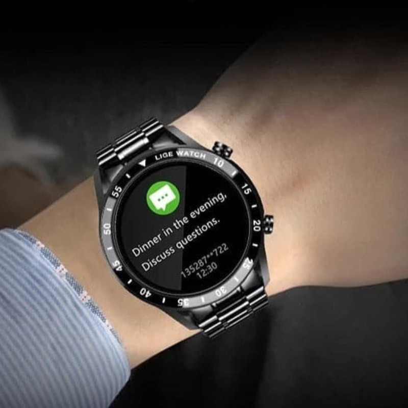 Zulius | Heren Luxe Smartwatch Horloge | Stijlvol, Slim & Veelzijdig voor Mannen