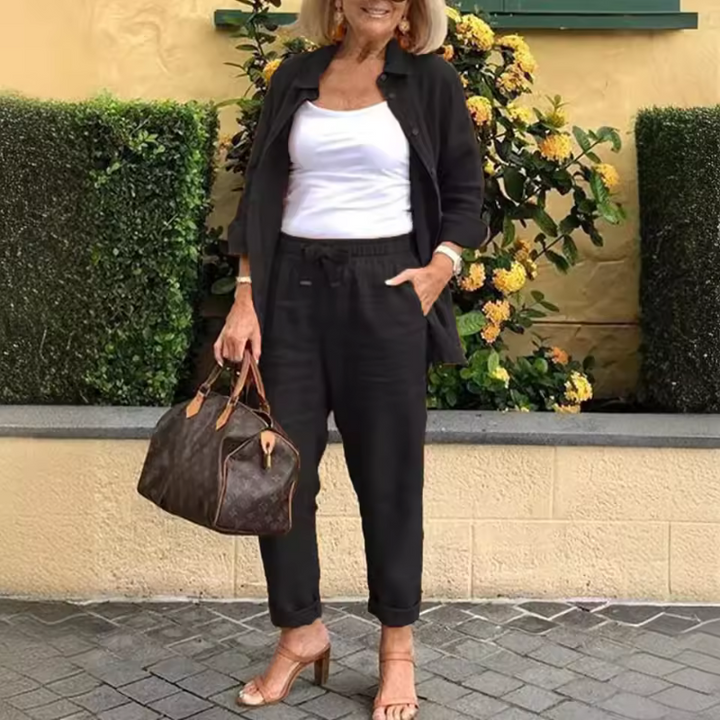 Pamela | Dames Elegante Set | Vrouwen Blouse & Broek Set