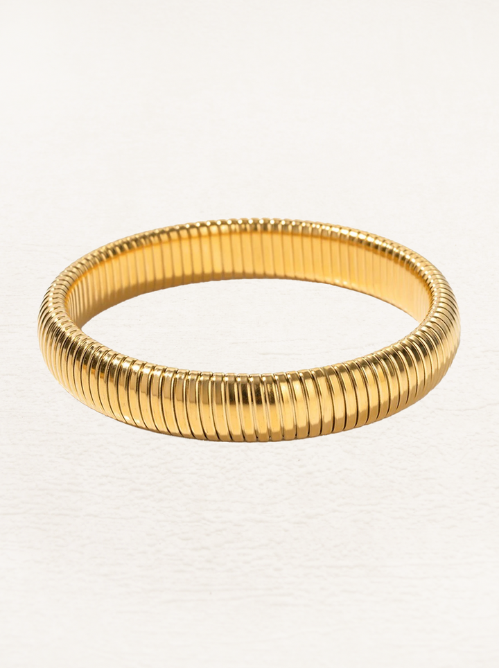 Zoella | Luxe Gouden Brede Snake Armband Met Stretch