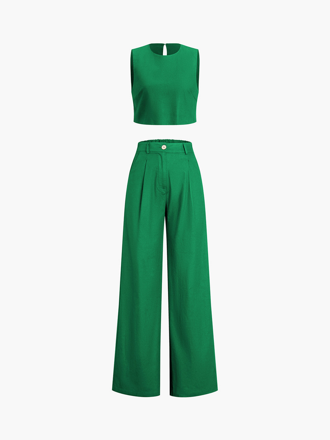 Dima | Boho Twee-Delige Set Met Broek | Wijd Uitlopende Broek | Casual Crop Top