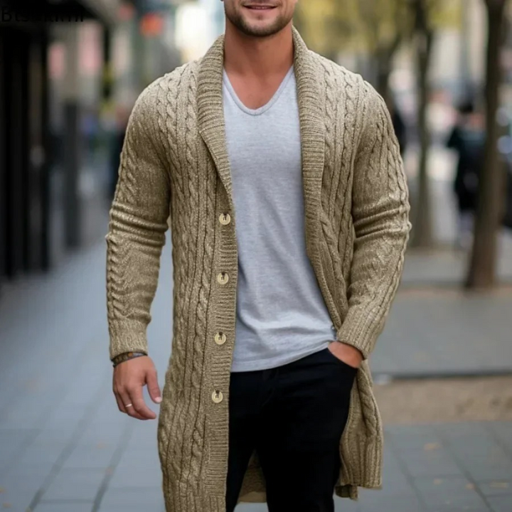 Simon | Gebreide Open Heren Vest | Met Knopen