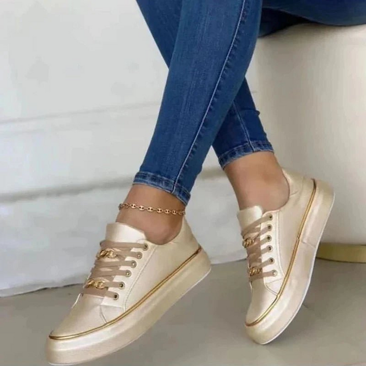 Isabella | Dames Sneakers Kettingleer | Trendy Vrouwen Schoenen