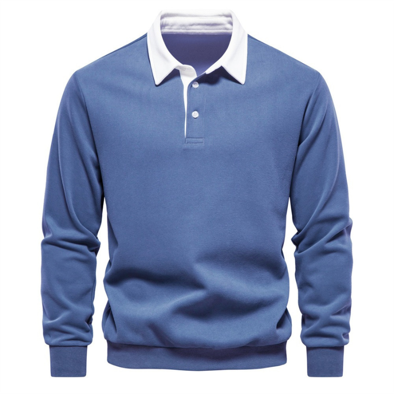 Don | Stijvolle Polo Trui Met Lange Mouwen | Heren Pullover Sweater