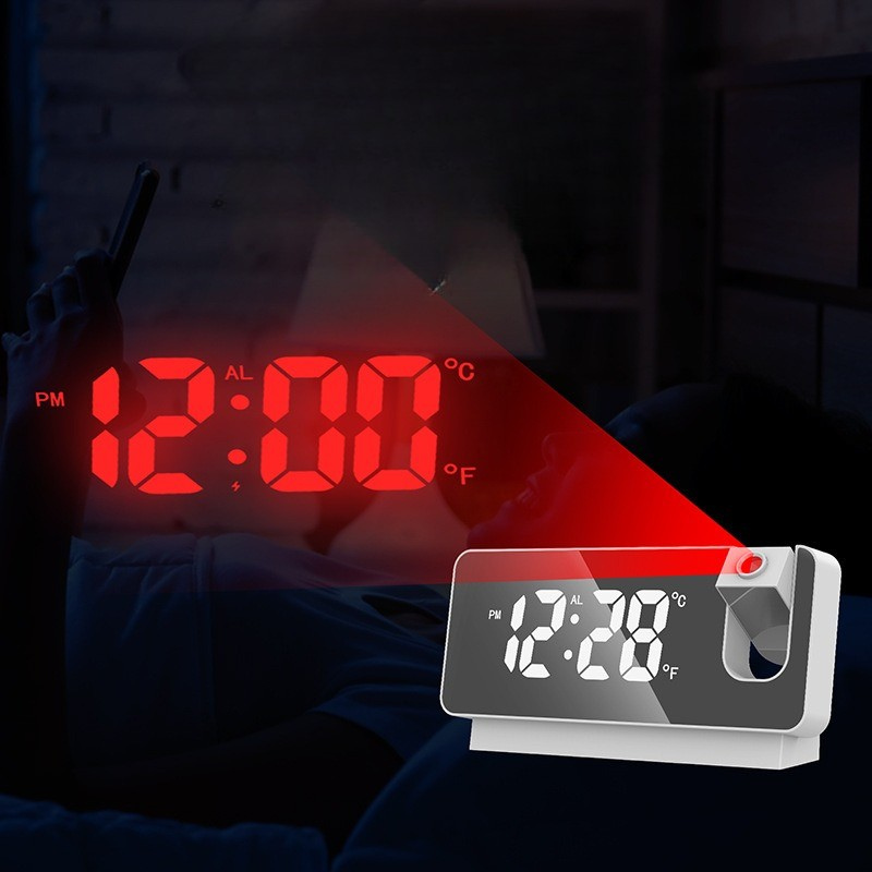 Projectieklok | Digitale Wekker | LED Display & Dubbele Alarmfunctie