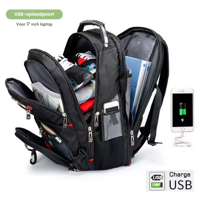 Westman | Laptop Rugzak | Multifunctioneel Design | Geschikt Voor 17 Inch Laptops