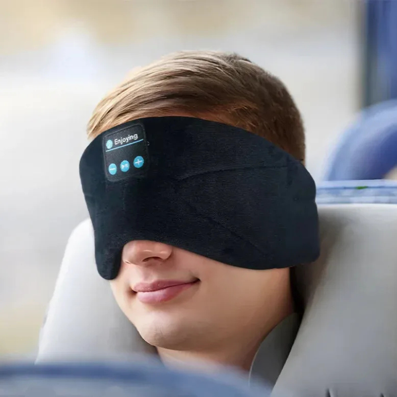 Hexton | Slaaphoofdtelefoon Bluetooth-Oogmasker | Draadloos Slaapmasker