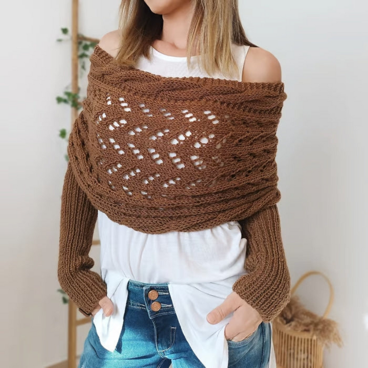 Robin | Dames Boho Gebreide Omslagdoek Sjaal | Flatterend en Comfortabel voor Vrouwen