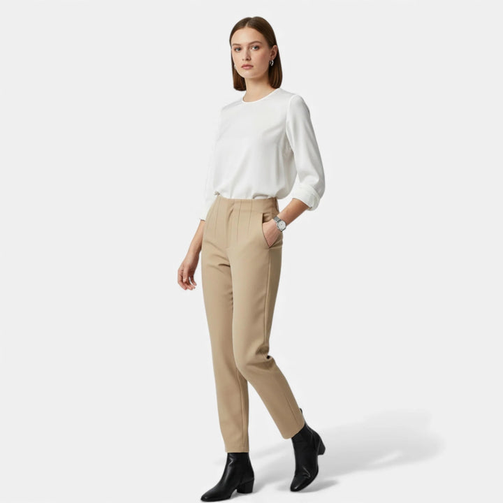Sorata | Dames Hoge Taille Slim Broek Elegant