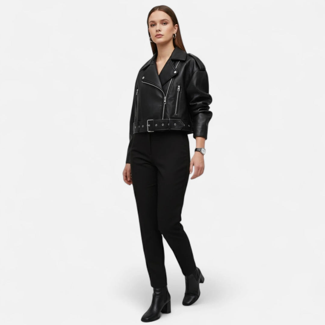 Sorata | Dames Korte Imitatieleren Jas