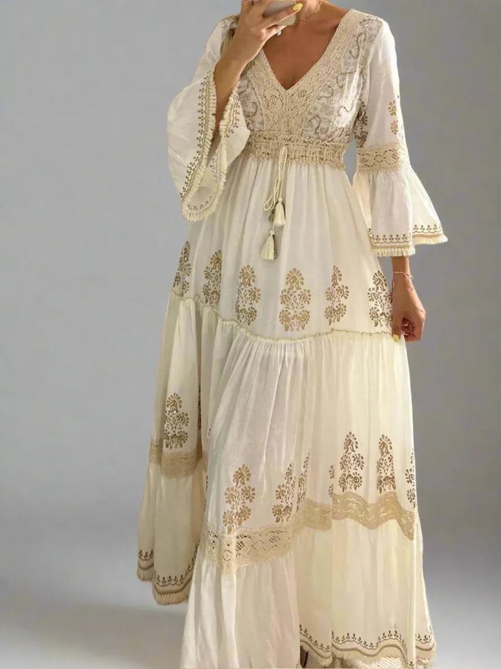 Elsa | Lange Dames Boho-Jurk | Luchtige Pasvorm