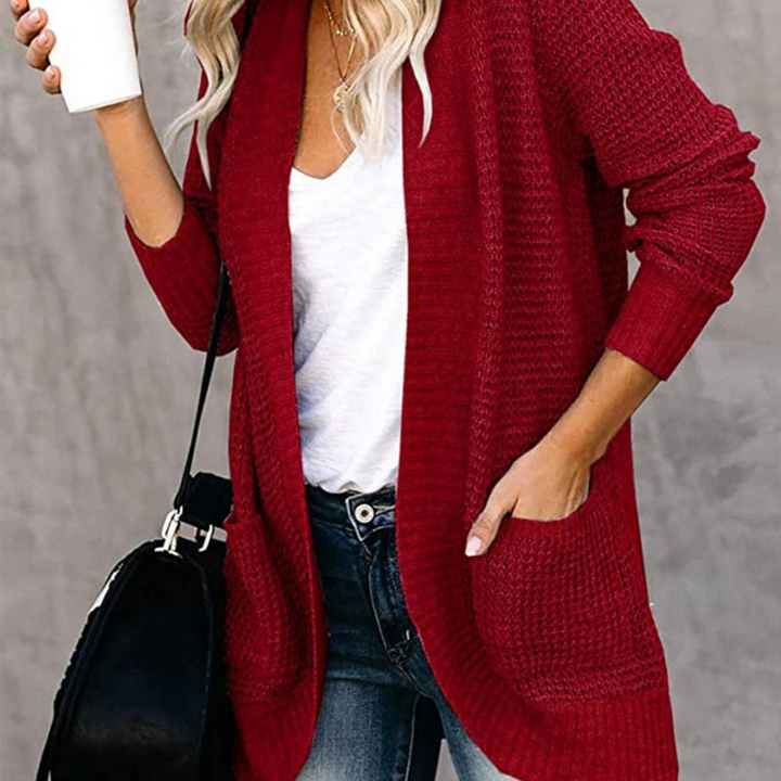Cheny | Zacht Gebreid Dames Cardigan | Relaxed Vest Met Zakken