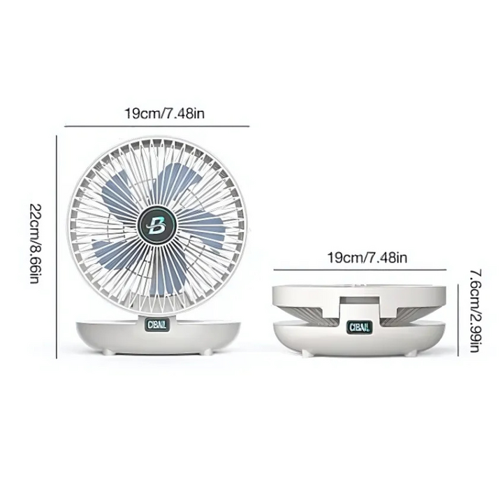 Westman | Mini Opvouwbare Ventilator | Compacte Formaat | Krachtige Luchtstroom
