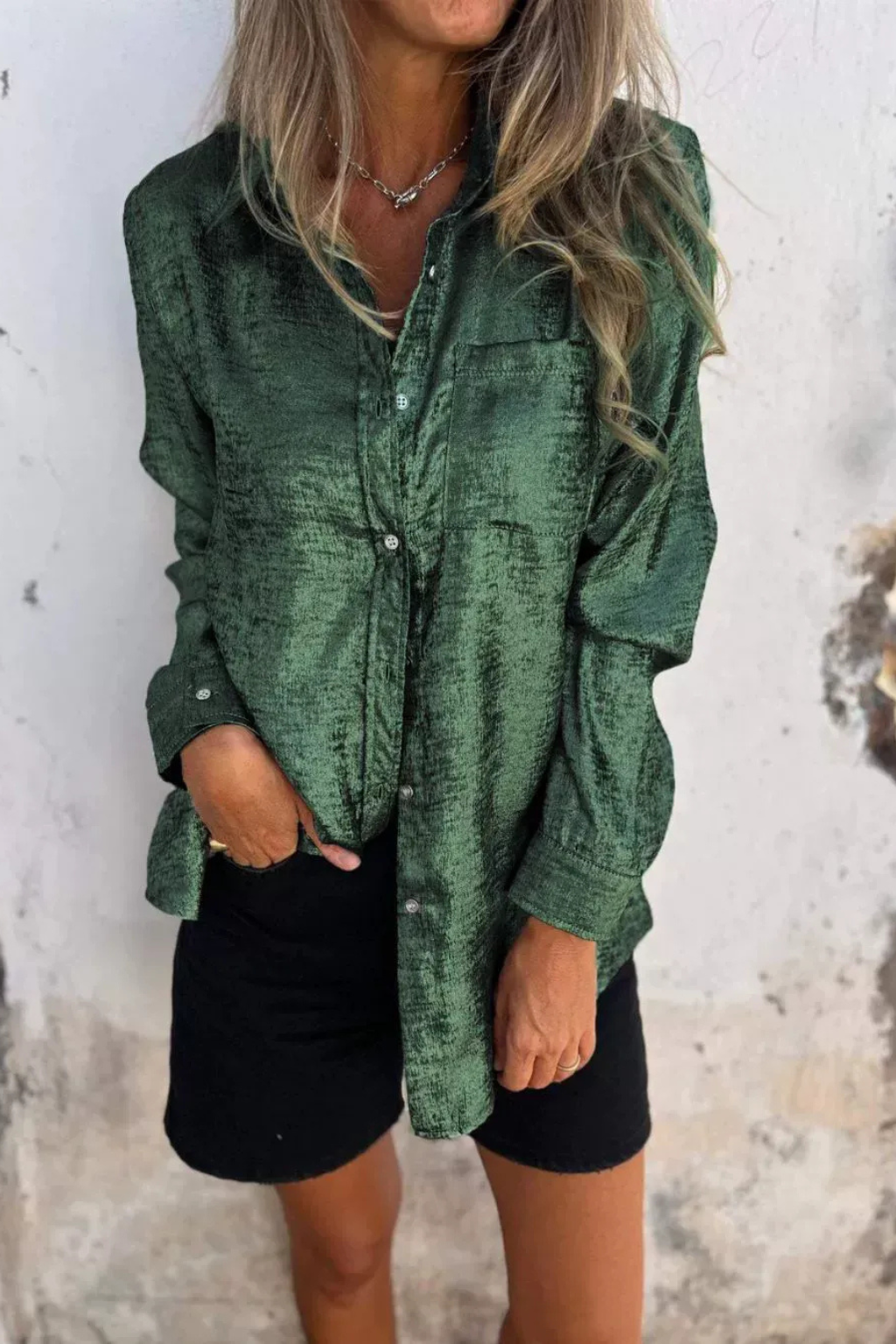 Josie | Chique Metallic Blouse | Dames Top