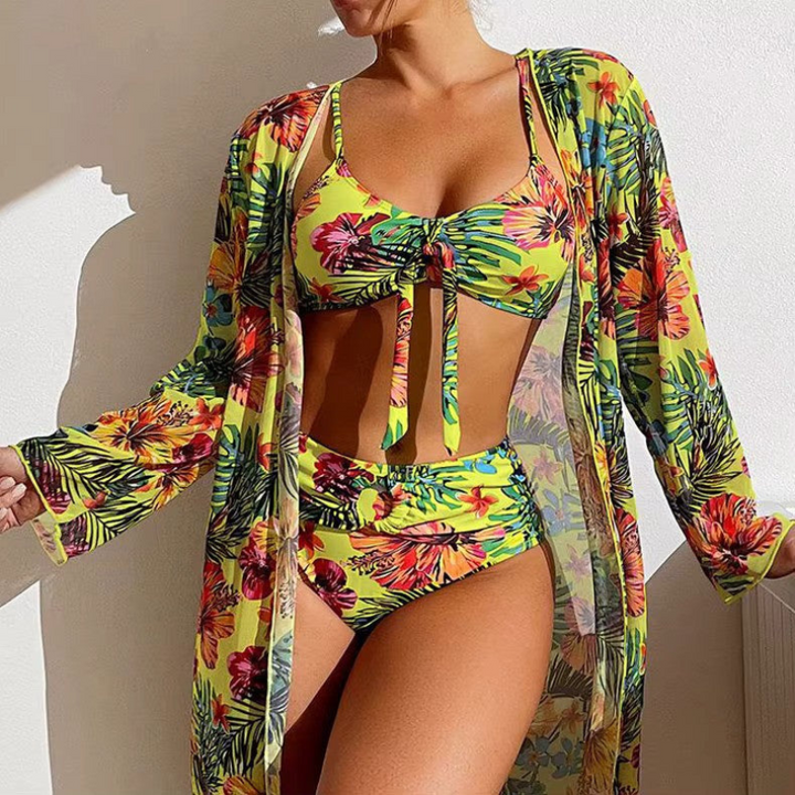 Eclipse | Dames Trendy 3-Delige Bikini Set met Stijlvolle Cover-Up