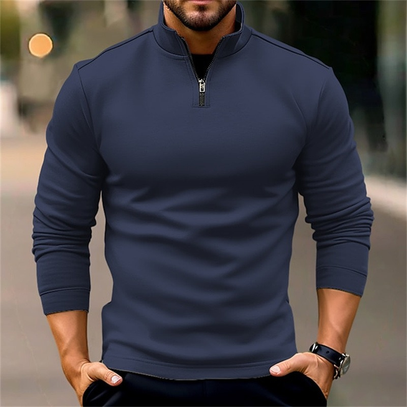 Alfonso | Heren Truien | Trui met Rits Heren | Comfortabel & Casual