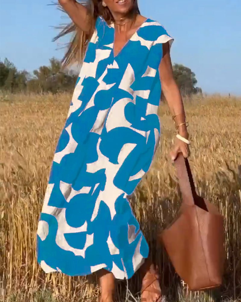 Mary | Dames Jurk | Vrouwen Zomerjurk met V-hals