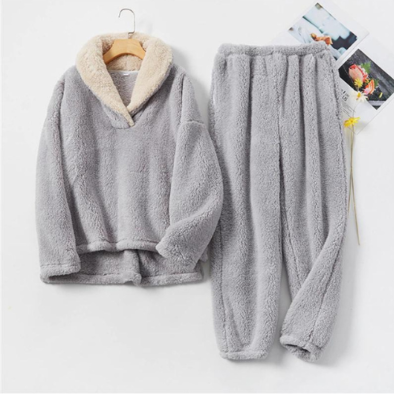 Amara | Comfortabele Fluffy Pyjamaset Voor Dames | Voor Dagelijks Comfort