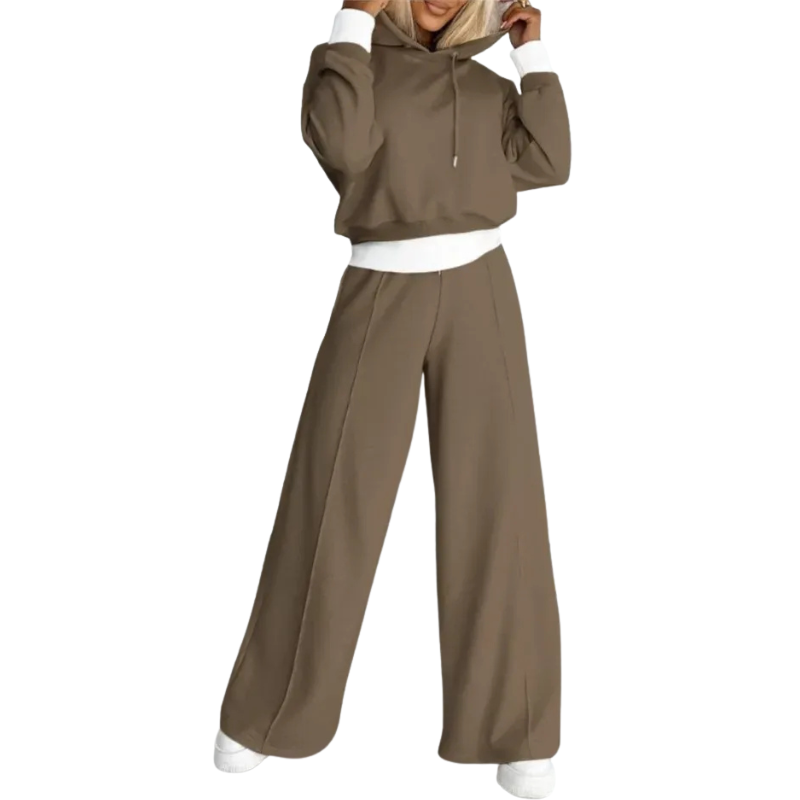 Delma | Trendy Dames Loungeset | Relaxed Fit | Hoodie En Broek Met Trekkoord