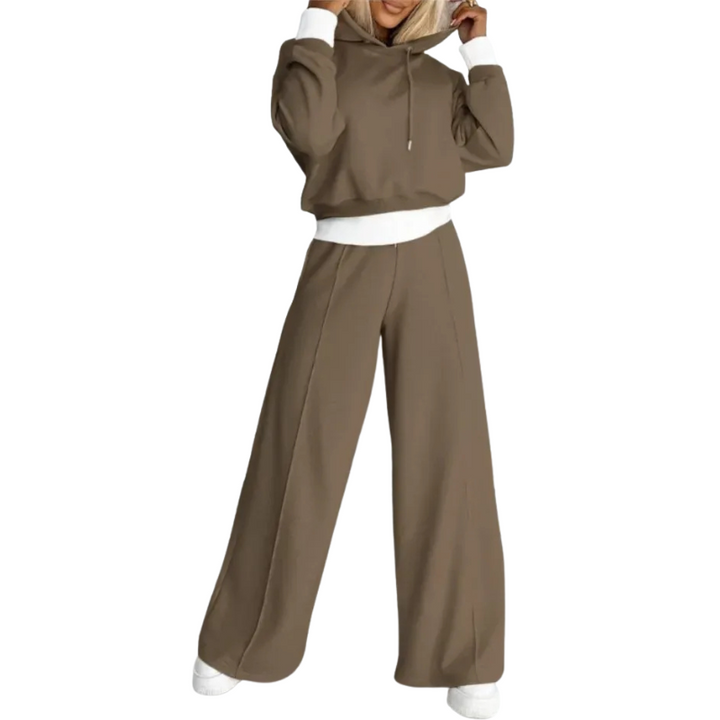 Delma | Trendy Dames Loungeset | Relaxed Fit | Hoodie En Broek Met Trekkoord