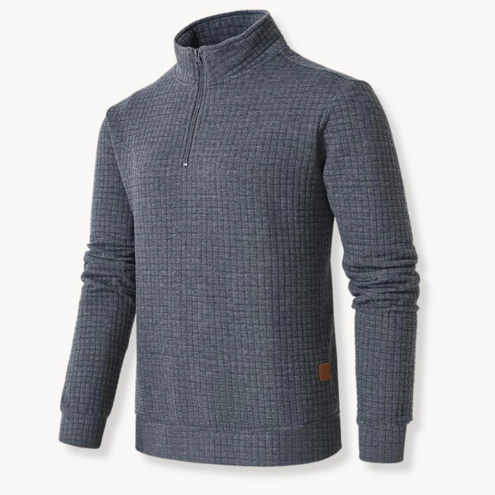 Delta | Heren Trui Met Kwartrits | Sweater Met Uniek Patroon