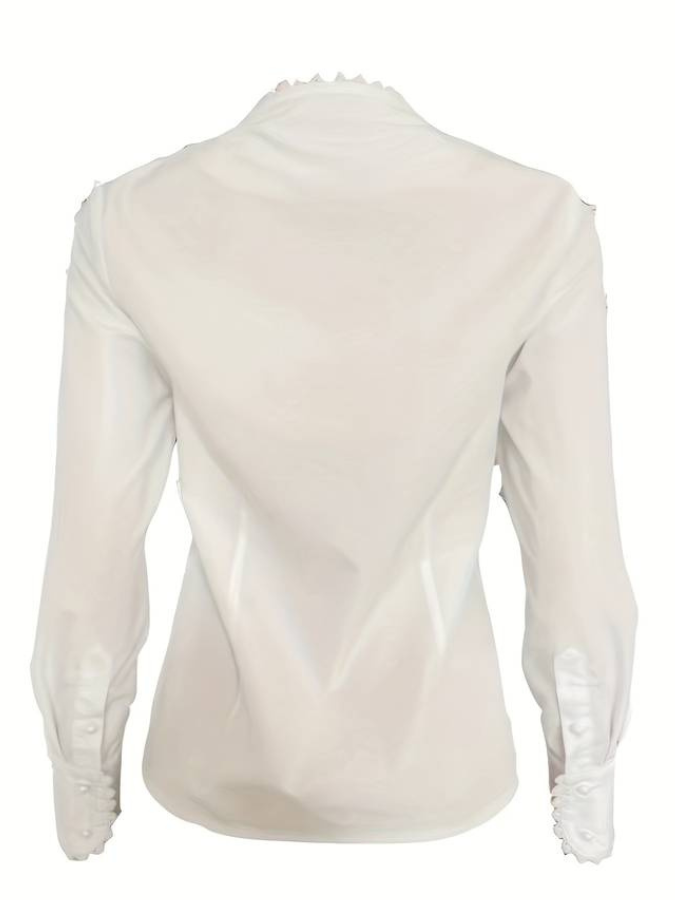 Mirella | Dames Elegante Blouse met Lange Mouwen Wit voor Vrouwen
