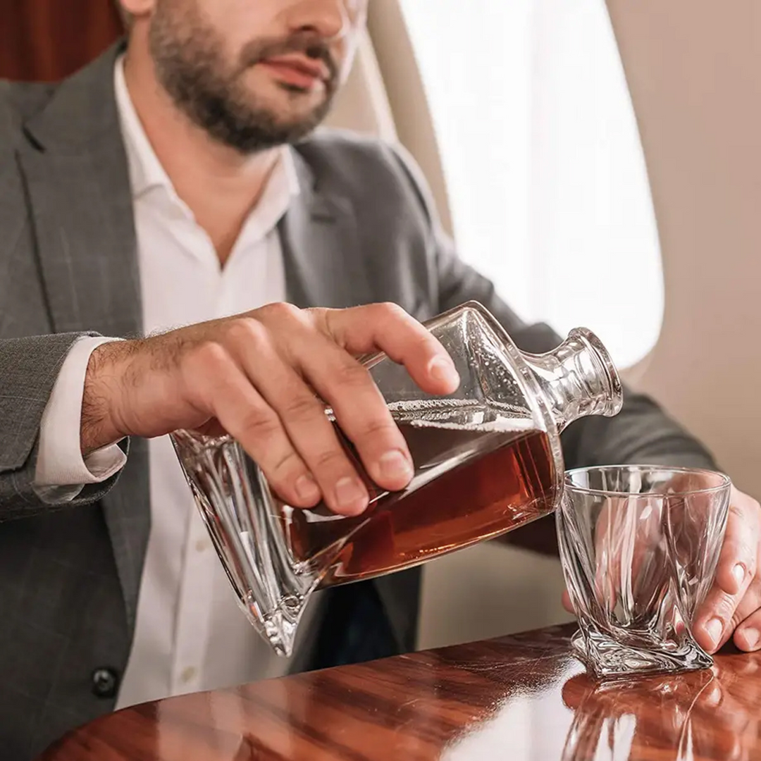 Dhesi | Elite Whiskey Decanter Set | Luxe Karaaf en Glazen met Whiskeystenen