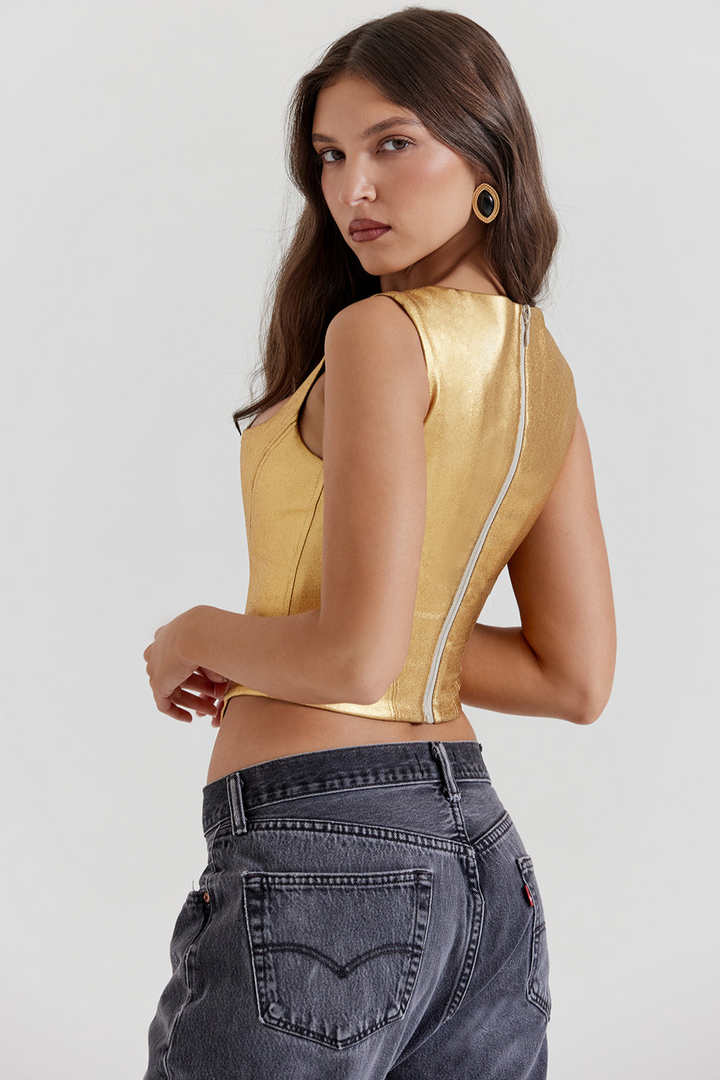 Loraine | Dames Gouden Korset | Elegante Vrouwen Korset