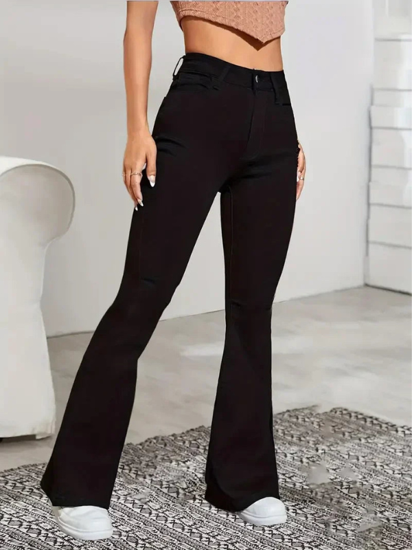 Twinkle | Trendy Dames Broek | Flared Spijkerbroek | Hoge Taille En Stretch Denim