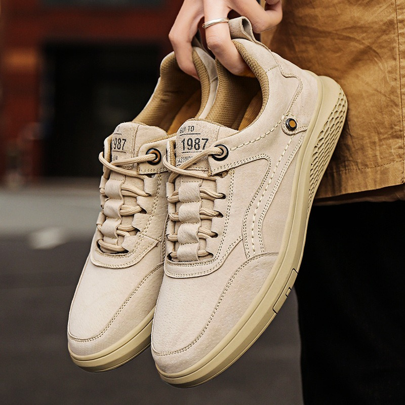 Lorenzo - Heren Sneakers - Italiaanse Suède Sneakers - Casual en Comfortabel
