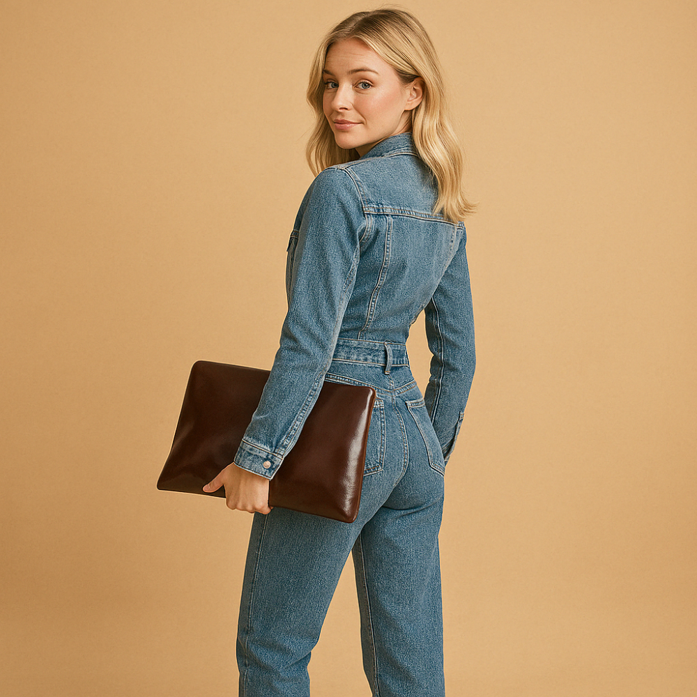 Yash | Denim Dames Jumpsuit | Met Rechte Pijpen En Lange Mouwen