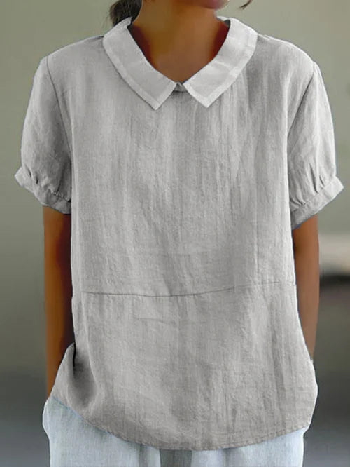 Sophia | Trendy Dames Top | Shirt Met Kraag | Comfortabele Pasvorm