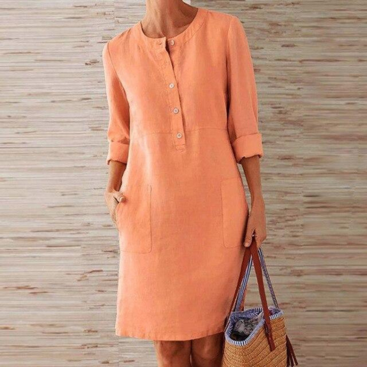 Elsana | Luchtige Dames Midi-Jurk | Tijdloze Charme | Zomerse Elegantie