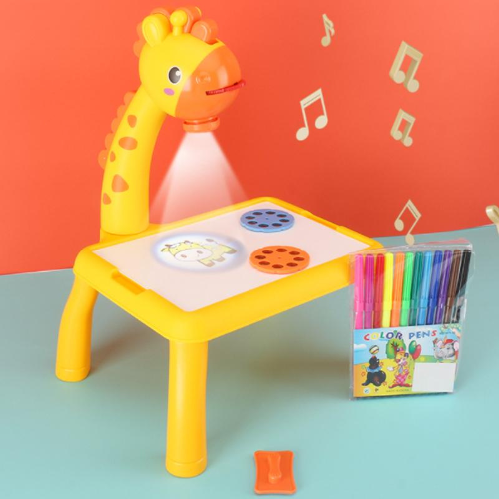 Doura | LED-Tekenprojector Met Muziekeducatief Speelgoed Voor Kinderen