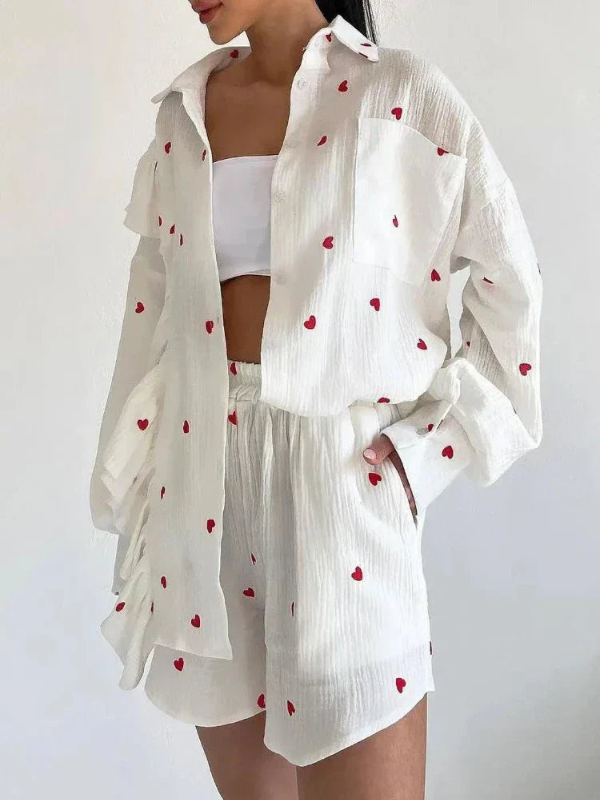Twinkle | Co-Ord Set | Vrolijk En Comfortabel | Hartjesprint