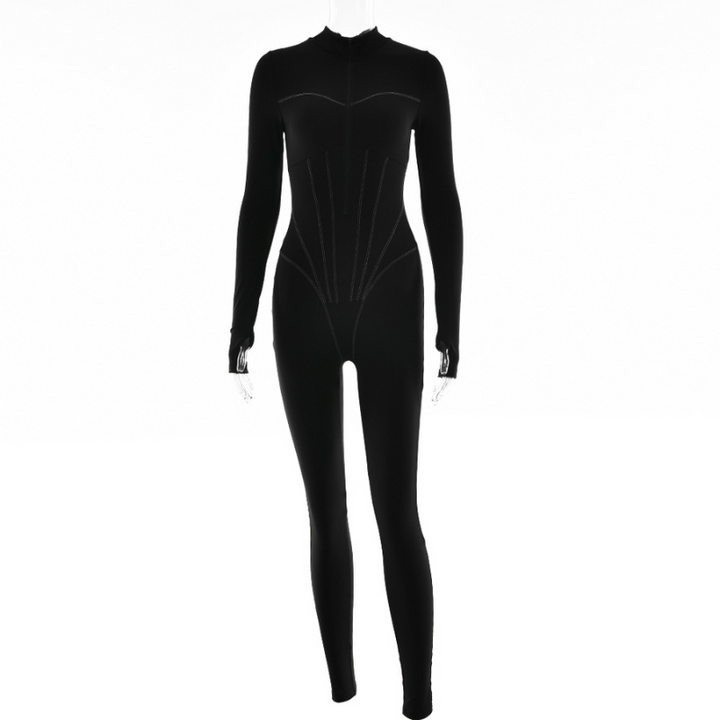 Alex | Dames Strakke Jumpsuit met Ritssluiting | Elegante Vrouwen Jumpsuit