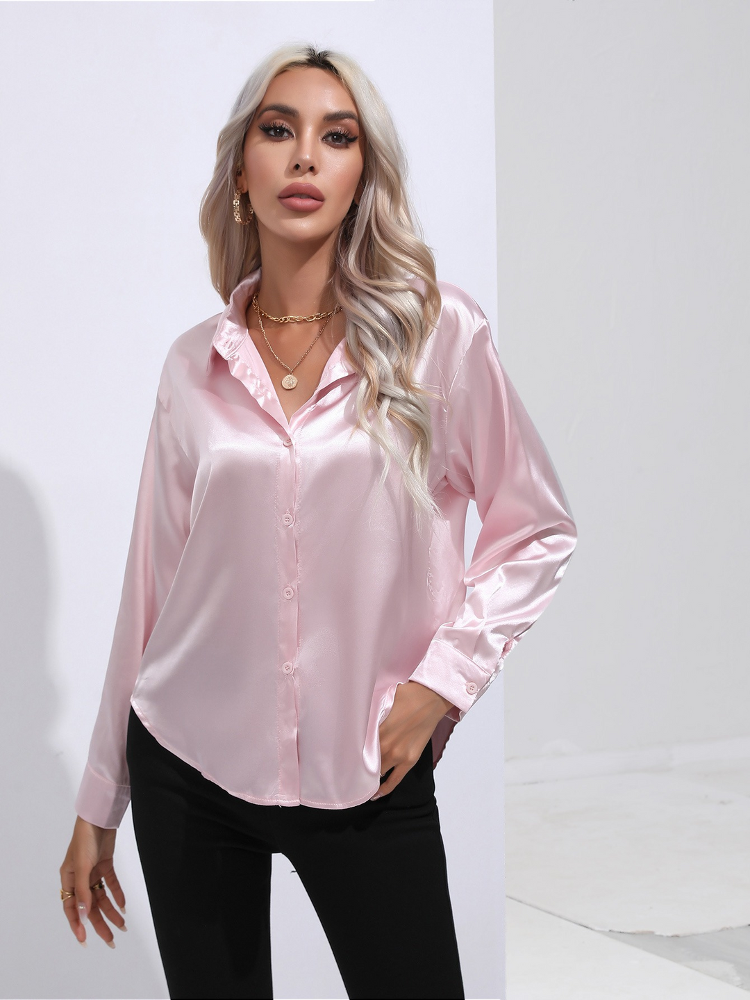 Sara | Chique Elegante Satijnen Dames Blouse