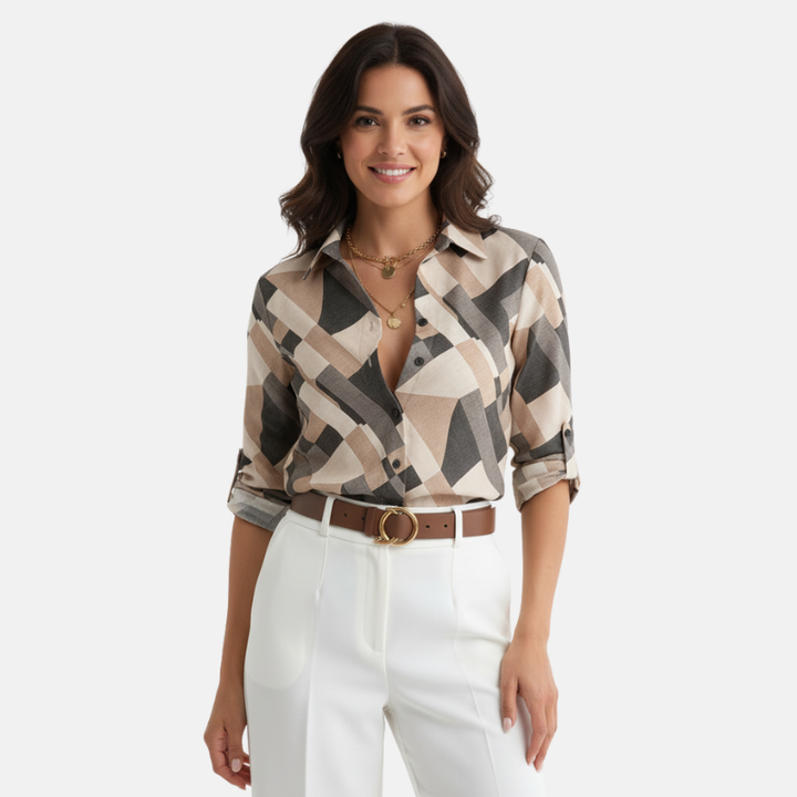 Lumi | Stijvolle Dames Blouse | Casual Geruit Overhemd | Voor Elke Gelegenheid