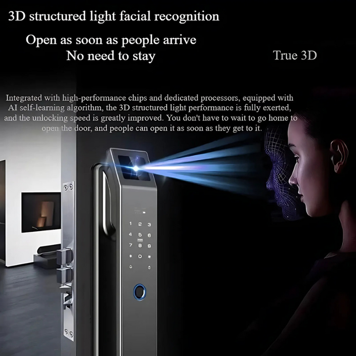 Hexton | 3D Gezichtsherkenning | Slim Deurslot Met Camera