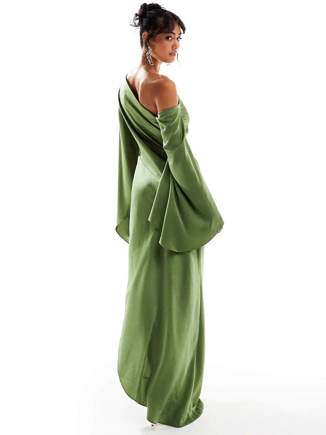 Terah | Elegante Lange Dames Jurk Met Klokmouwen