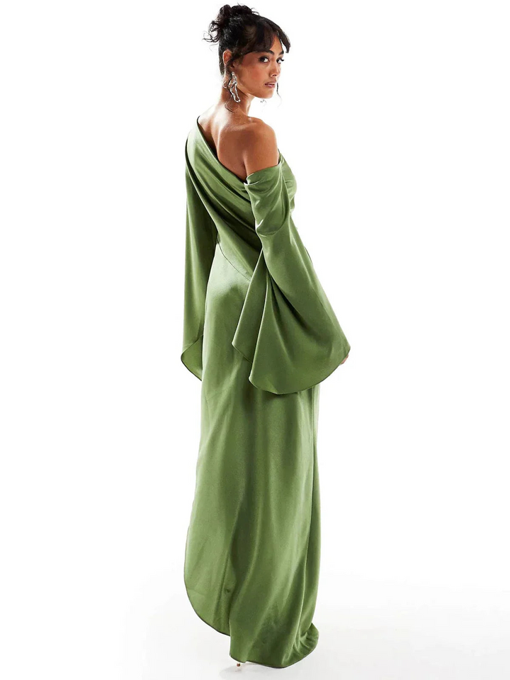 Terah | Elegante Lange Dames Jurk Met Klokmouwen