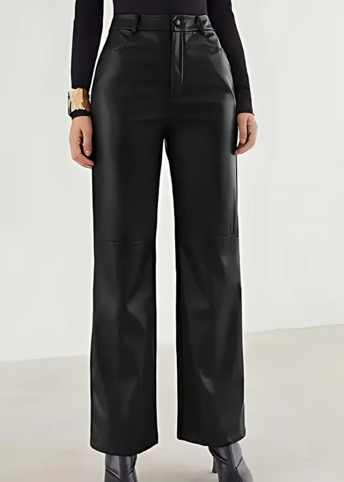 Timma | Leren Broek Voor Dames | Slanke Silhouet