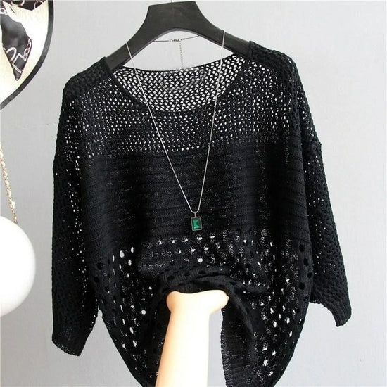 Marie | Dames Gebreide Zomer Slingtop | Elegante Shirt Top voor Vrouwen