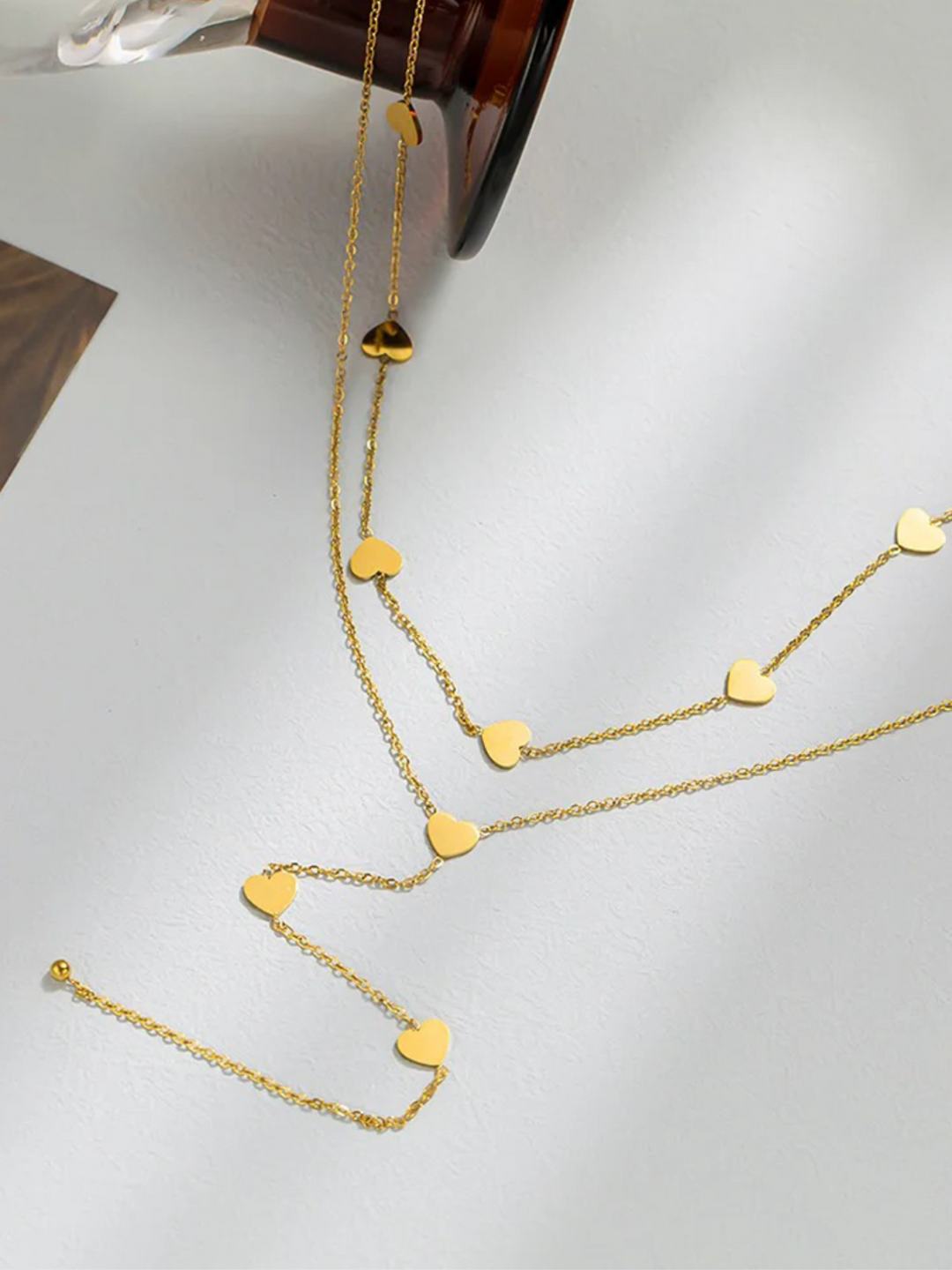 Zoella | Romantische Gelaagde Gouden Ketting Met Hartjes