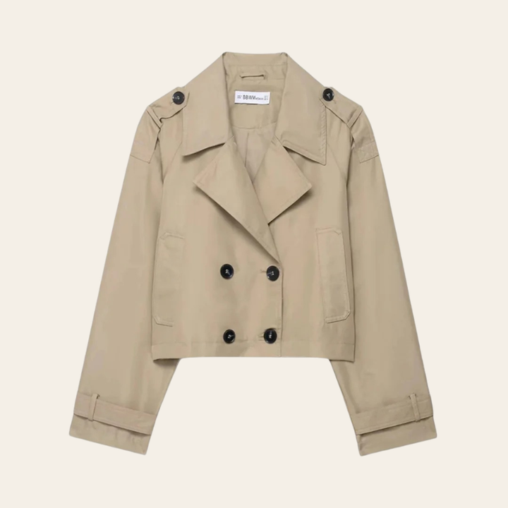 Sorata | Korte Trenchcoat met Dubbele Knopen Elegant