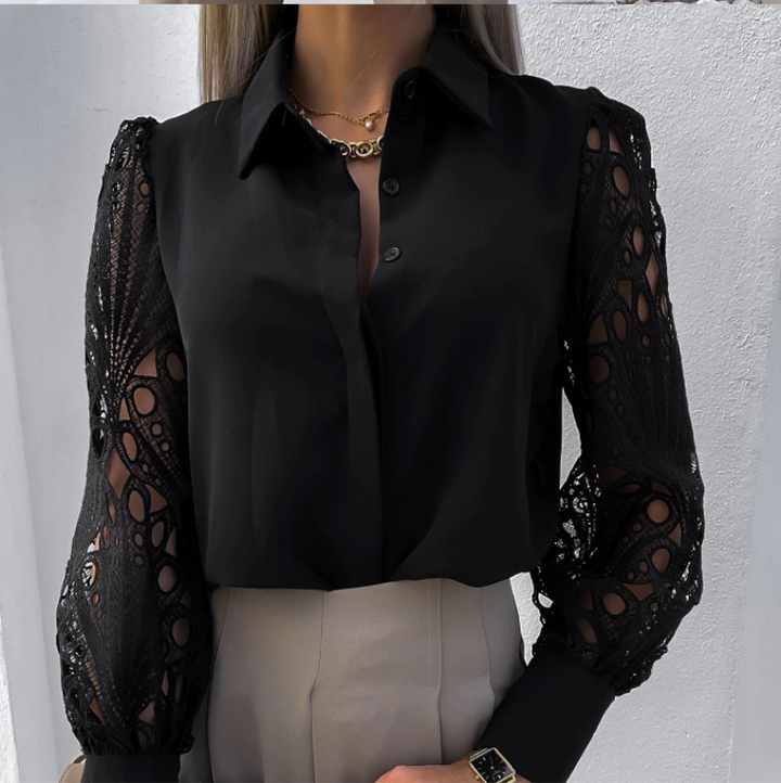 Amalia | Dames Blouse | Vrouwen Elegante Zomer Blouse Shirt Top met Unieke Mouwen